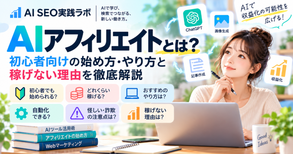 AIアフィリエイトとは？初心者向けの始め方・やり方と稼げない理由を解説
